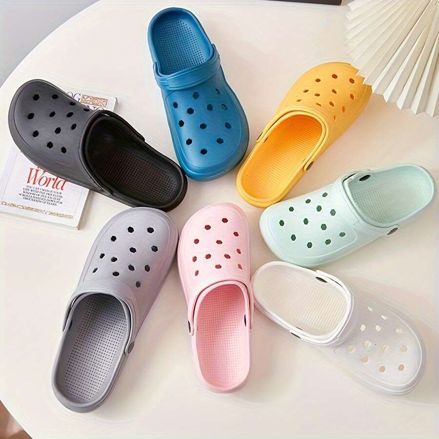 Unisex EVA Slippers Casual Slip-On Garden Clogs with Breathable Perforated Design, Non-Slip Sole, Easy Care for Beach, Home, and Outdoor Use - Versati