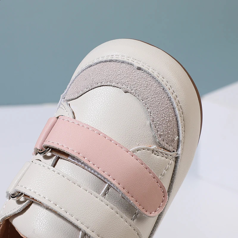 0-5 Years Baby Shoes For Boy Leather Toddler Children Barefoot Shoes Soft Sole Outdoor Kids Tennis Fashion Girls Sneakers 250319