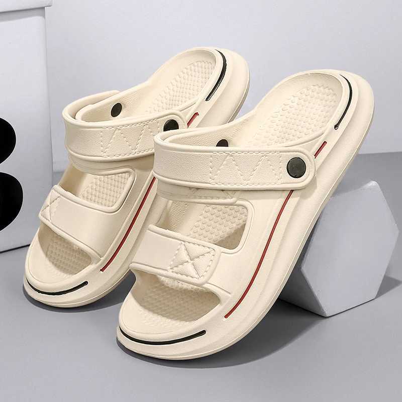 Summer Mens Sliding EVA Soft Bottom Platform Sliding Neutral Sports Shoes Sandals Casual Beach Shoes Y250320