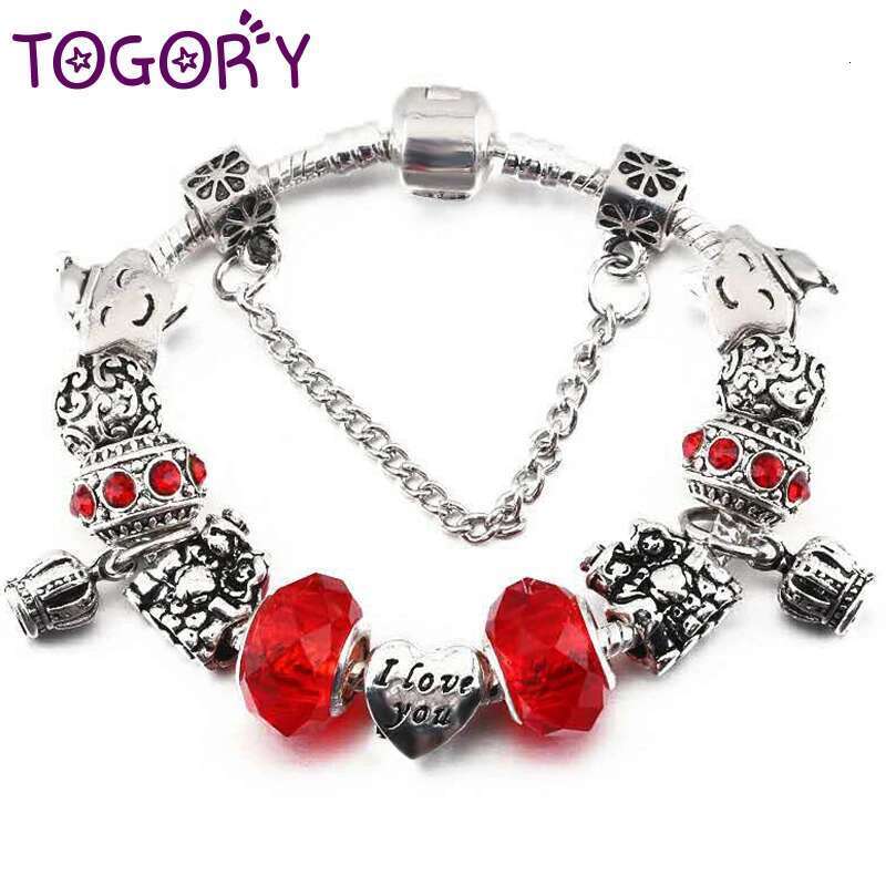 2024 Valentine's Day Gift Charm Bracelets With I LOVE YOU Bride Beads Bracelets Bangles For Women Fiancee Jewelry Gift
