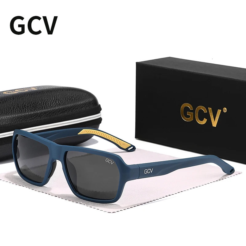 GCV Professional Fishing Driving Cycling Sports Goggles Polarized Sunglasses Square Rectangle Men Women UNISEX TR90 250318