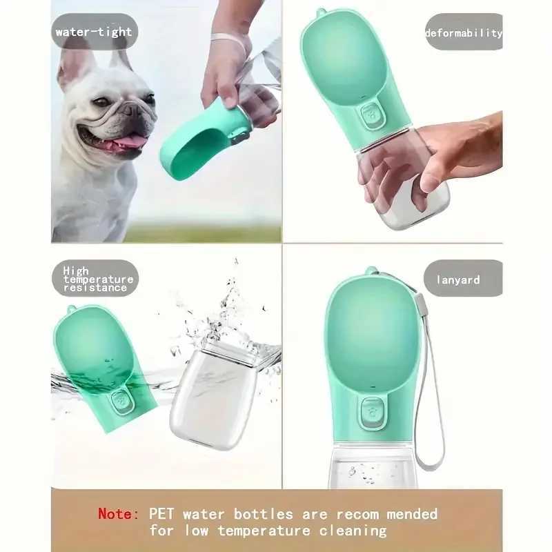 Pet Travel Water Bottle Portable Small Dog Bowl Supply Durable Outdoor Walking Dog Cat Beverage Product 300ML Y250319