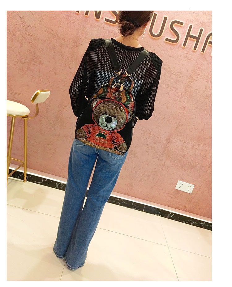 Autumn/Winter New Water High Quality Western Style Backpack Large Capacity Lightweight And Versatile Hot Diamond Single Shoulder Crossbody Bag