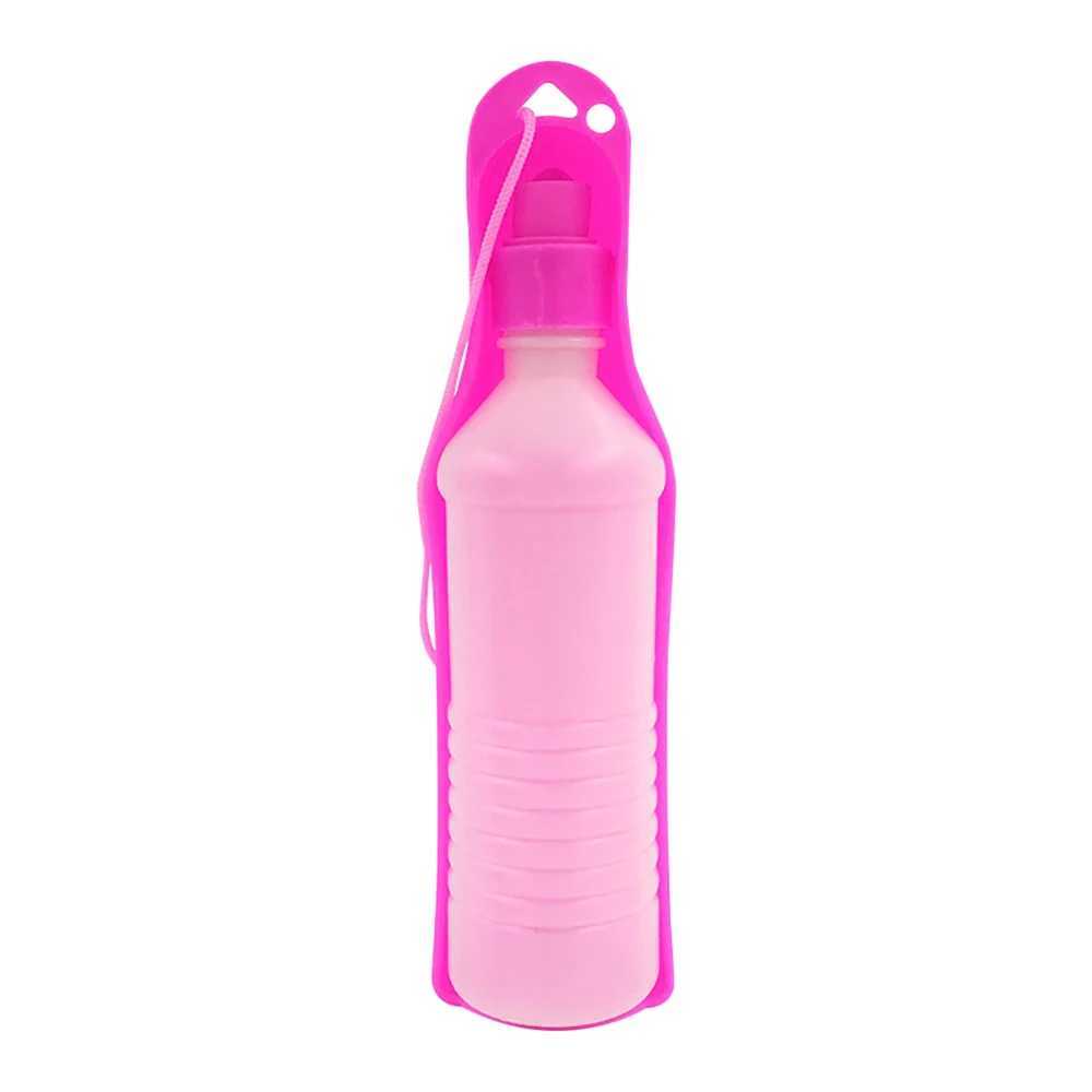 Pet dog water bottle plastic portable outdoor travel drink bowl foldable outdoor automatic water kettle Y250319