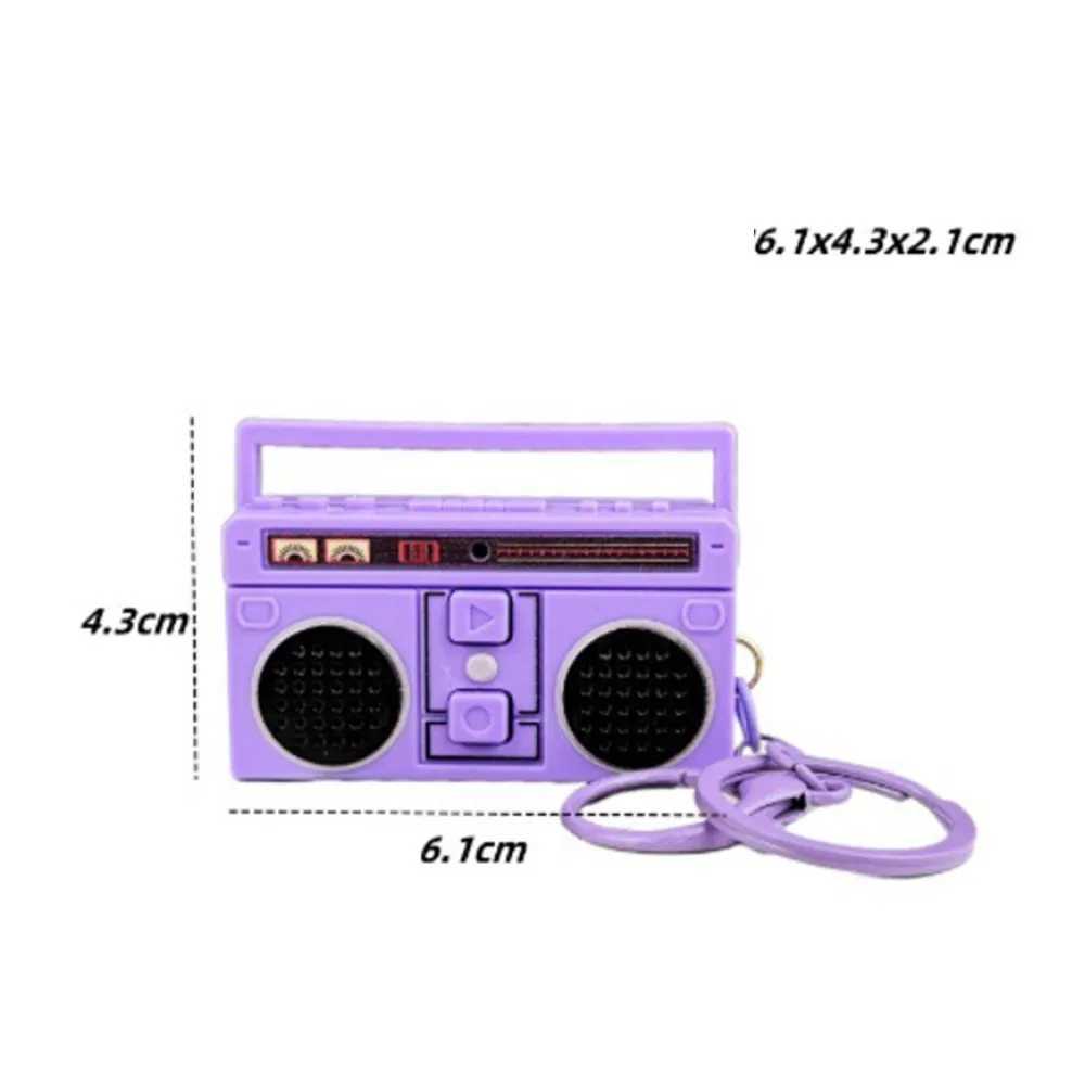Creative Funny Mini Radio Recorder Music Toys Classical Bag Ornaments Keychain GiftXJ250319