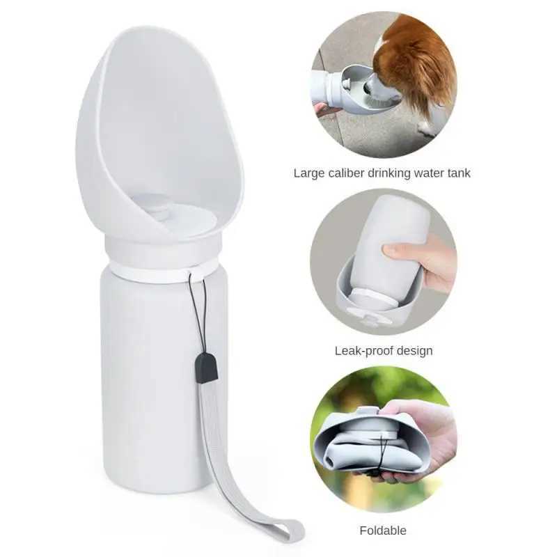 350/550/750ml folding pet outdoor walking cup portable travel water bottle small dog beverage dispenser cup supplies Y250319