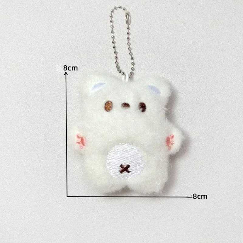 Soft keychain cartoon bear pendant keychain squeeze toy cute plush filled keychain bag decoration couple friend childrens giftXJ250319
