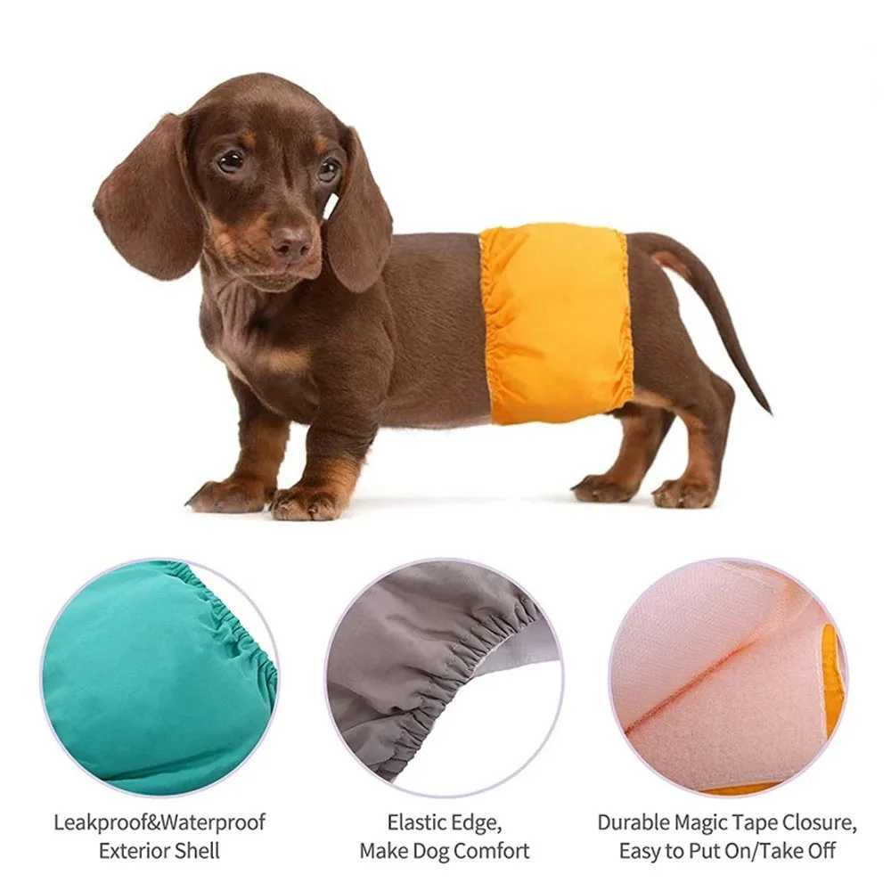 Male Dog Wrap Puppy Pet Male Dog Physiological Pants Sanitary Underwear Belly Band Nappies Cloth Cotton Diaper Wraps for Boy Dog Y250320