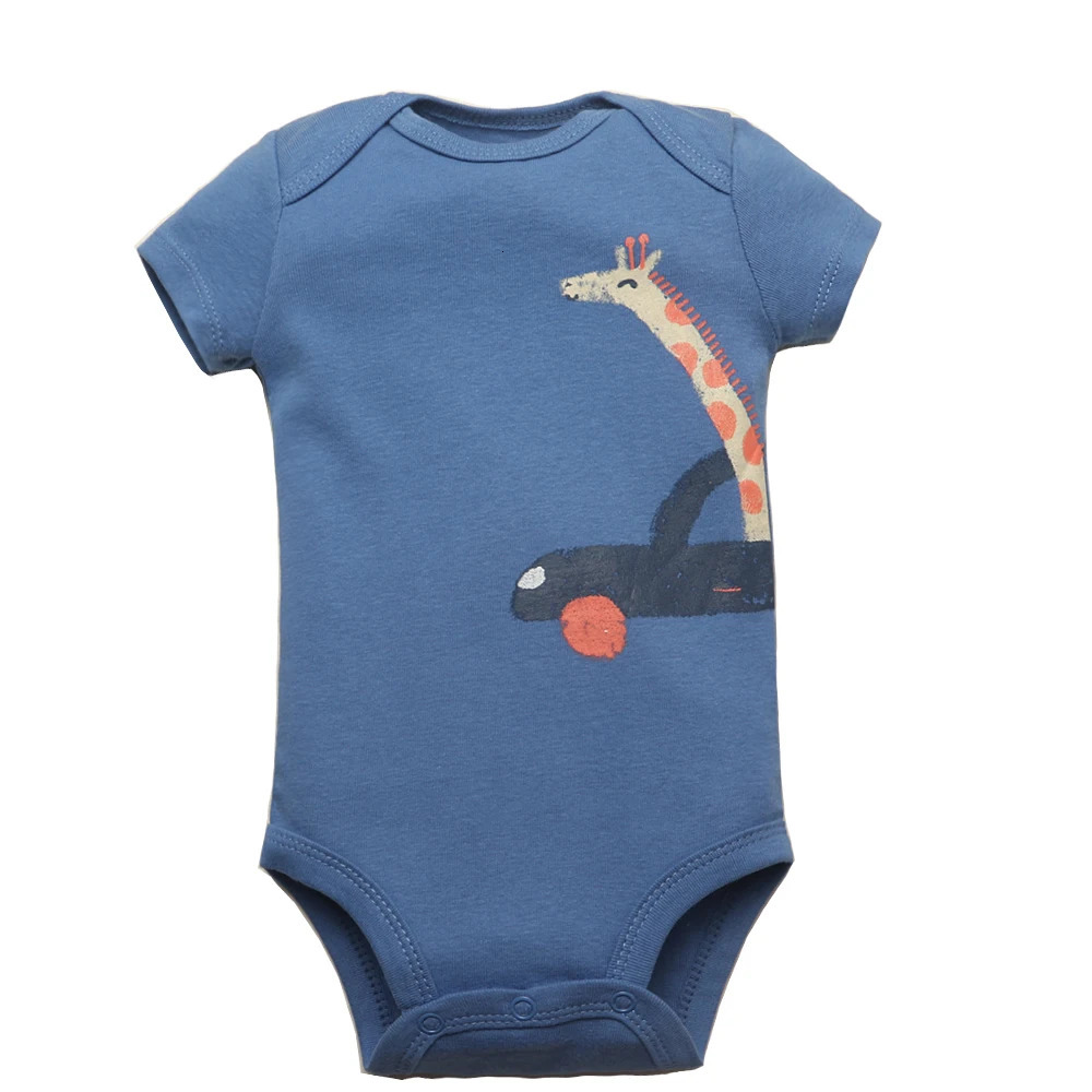 5PCSLot Baby Boys Girls Bodysuits 100% Cotton Short Sleeves Kids Clothes 624 Month born Clothing baby Jumpsuit 250319