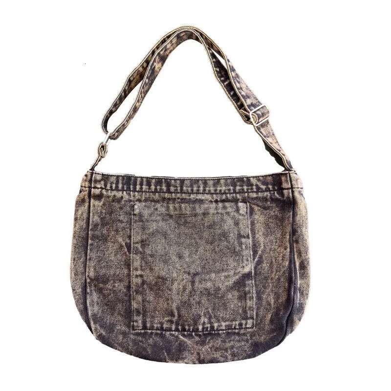 Denim Y2k Rivets Womens Shoulder Fashion Tassels Female Messenger Crossbody Bag Large Capacity Ladies Handbag Sac Totes