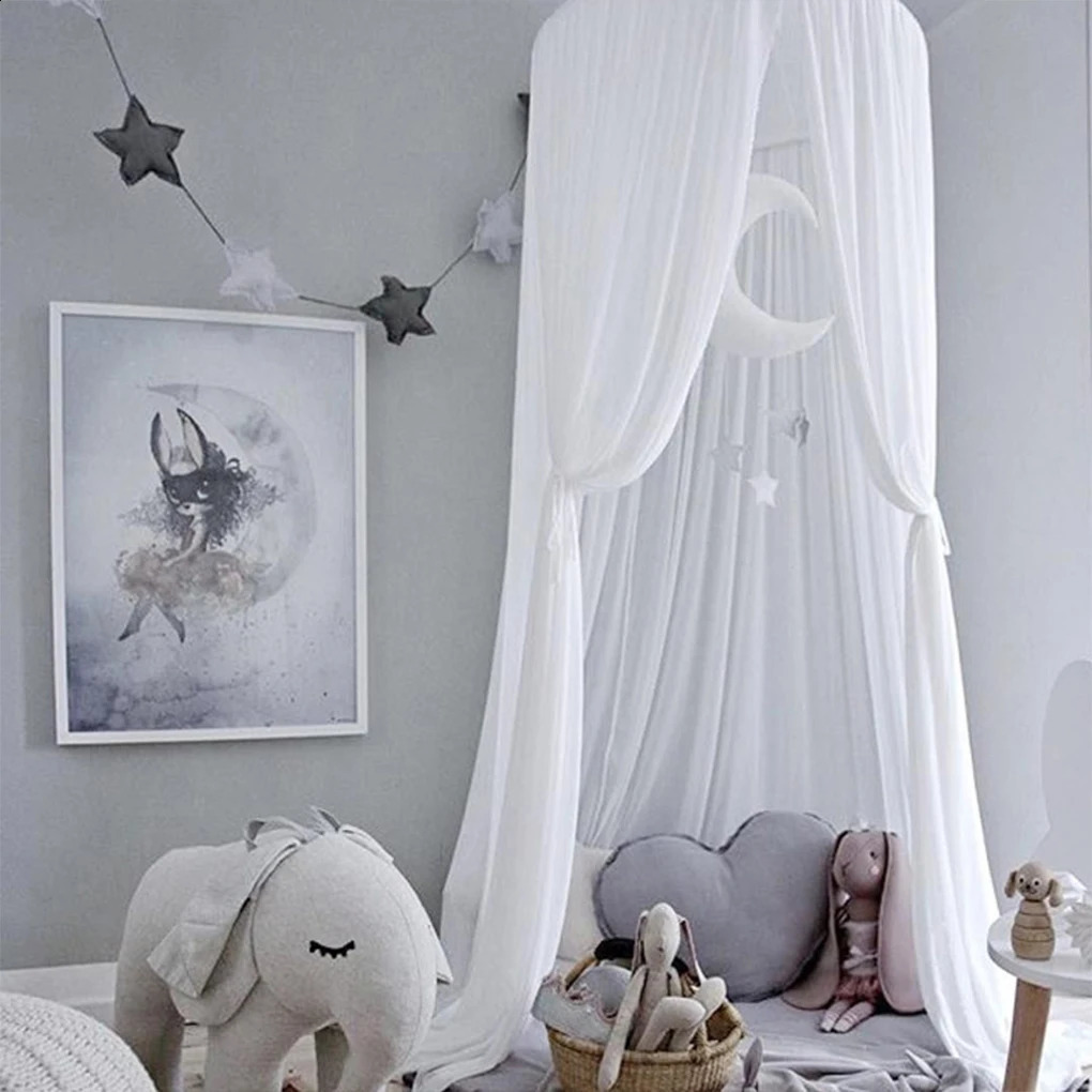 Safe and reliable bed cover suitable for peaceful nights sleep breathable chiffon mosquito net gray 250312