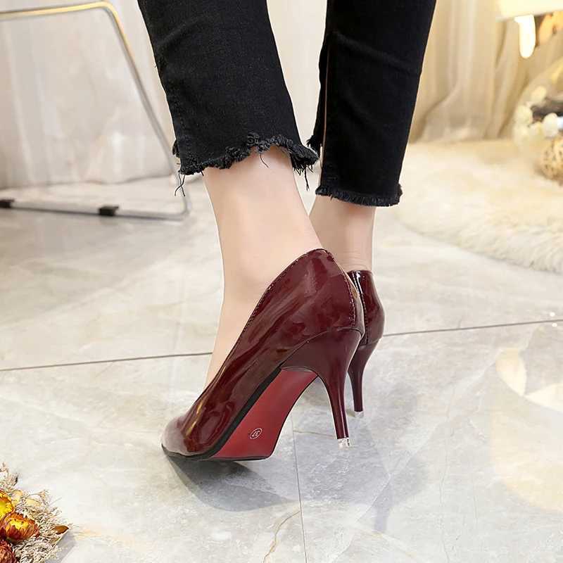 Aphixta 7cm thin H-pump high-heeled dress wedding official casual shoes Plus large size 49 50 Y250319