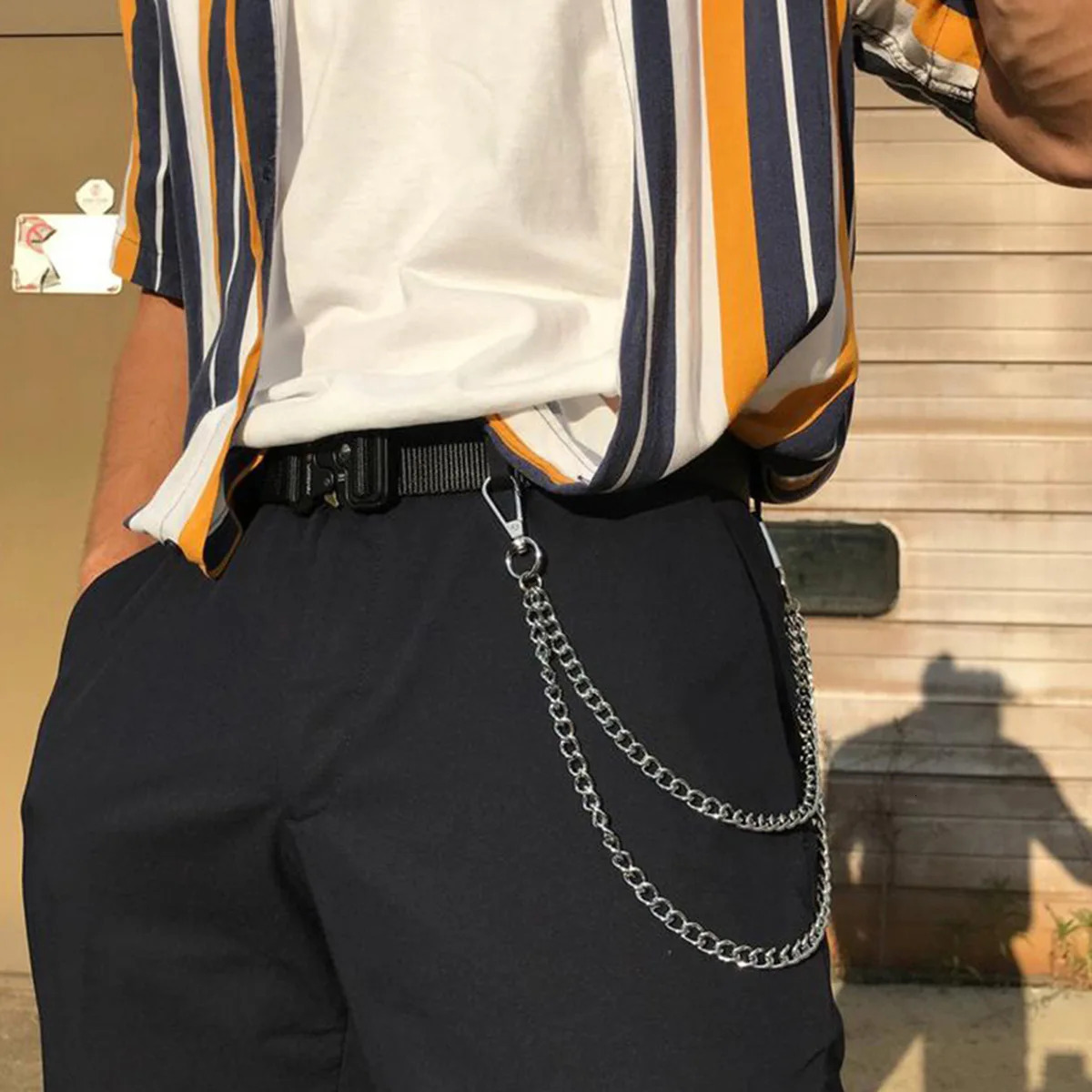 Punk Style Metal Fashion Waist Chain Jeans Accessories Pendant Hip-hop Versatile Pants Chain 250320