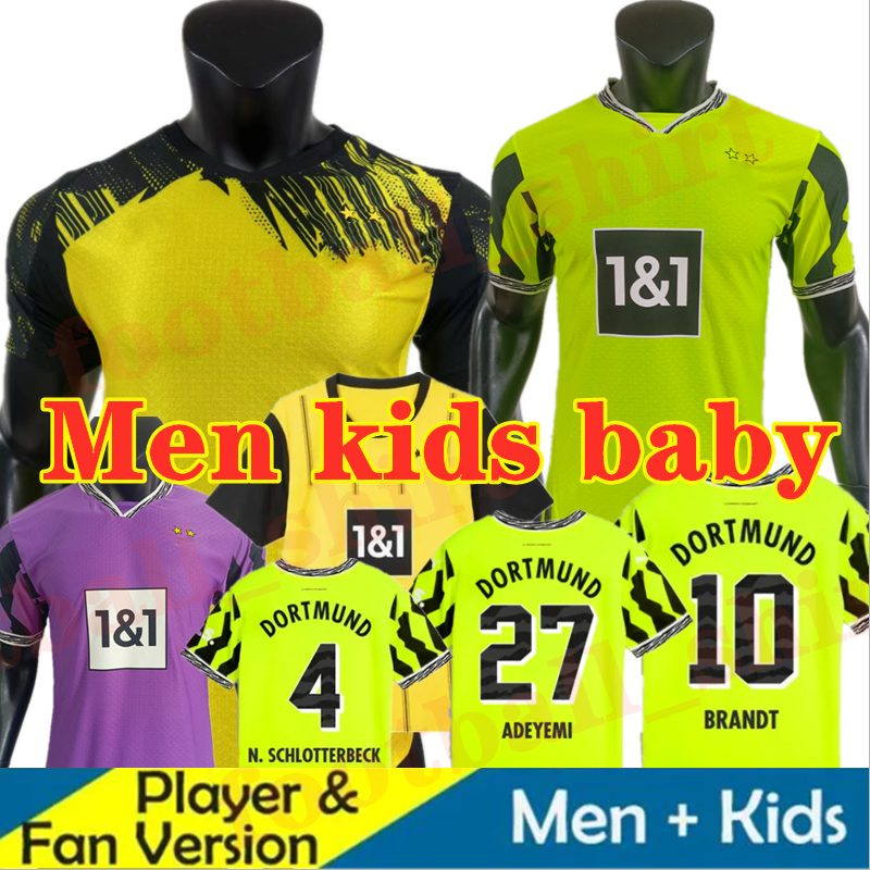25 26 DoRTmuNDs N.SCHLOTTERBECK Soccer Jerseys Kit Fourth 4th HALLER REUS SANCHO 2025 2026 Special goalkeeper MOUKOKO BRANDT Anniversary Football Shirt men kids Kit