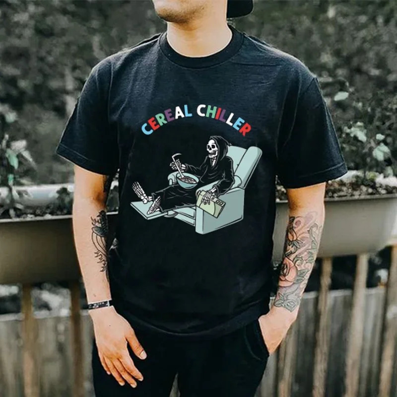 Gothic Harajuku skull graphic mens Tshirt street rock hiphop shirt Grunge heavy metal top Camiseta Hombre 250318