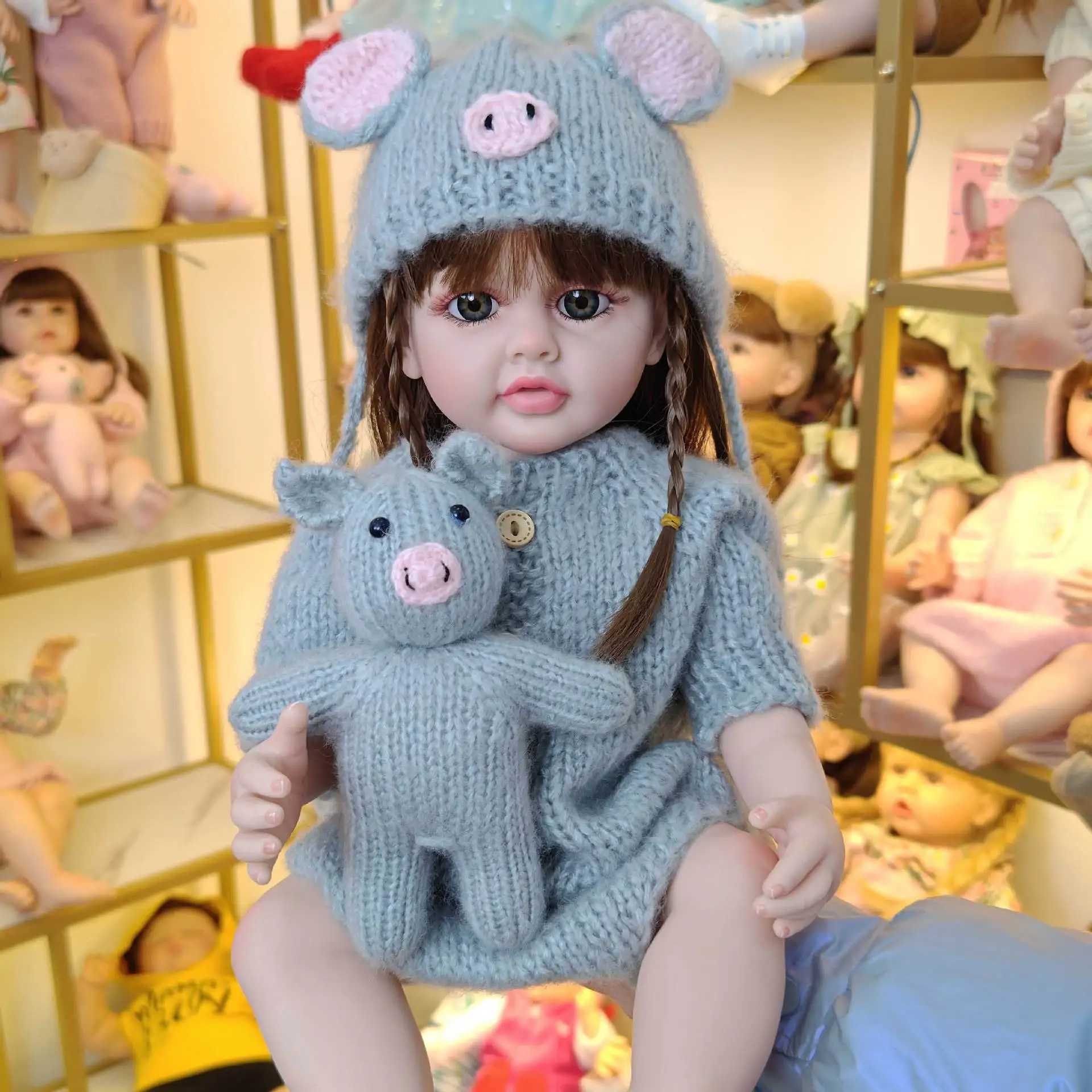 Beautiful Reborn Dolls Simulation Full Body Silicone Princess Girl Doll Bathable Sleeping Accompany Play House Toy Gift W250320