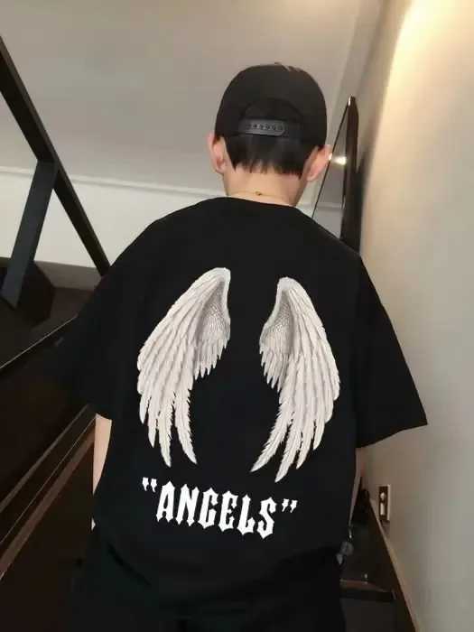 2024 Summer Childrens T-shirt 100% Cotton Street Fashion Printed Cartoon Childrens T-shirt Y2k Short Sleeve TopT250320