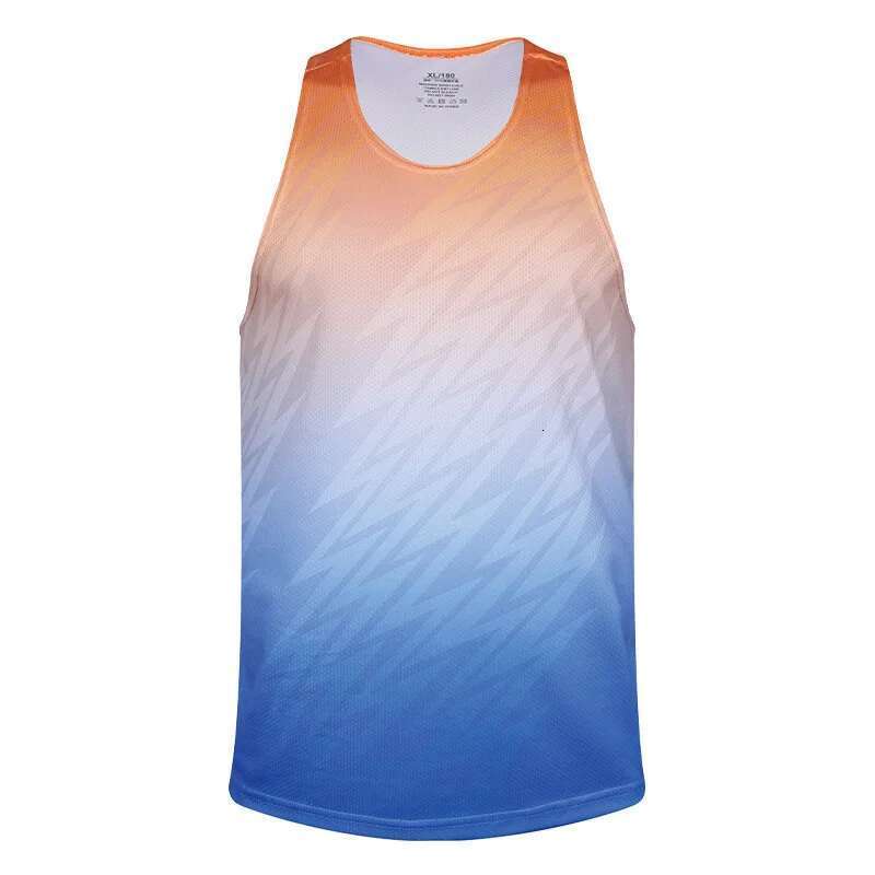 Men's sports vest, marathon running, sleeveless, quick drying vest, ultra light polyester sportswear