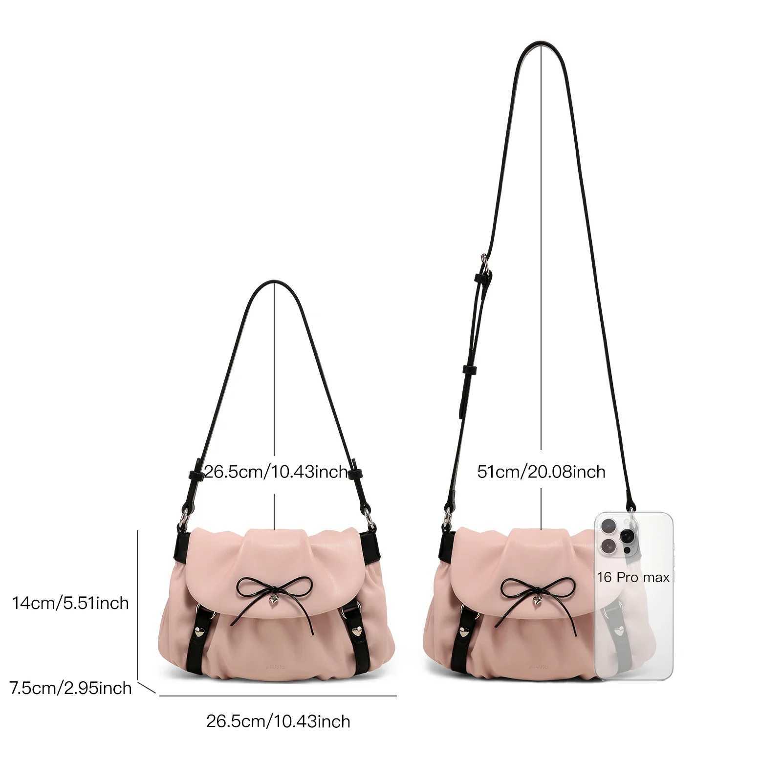 AILUXI Bow Ballet Style Underwear Shoulder Bag Womens Luxury Original Handbag Multi Company Designer Brand Wallet Y250319