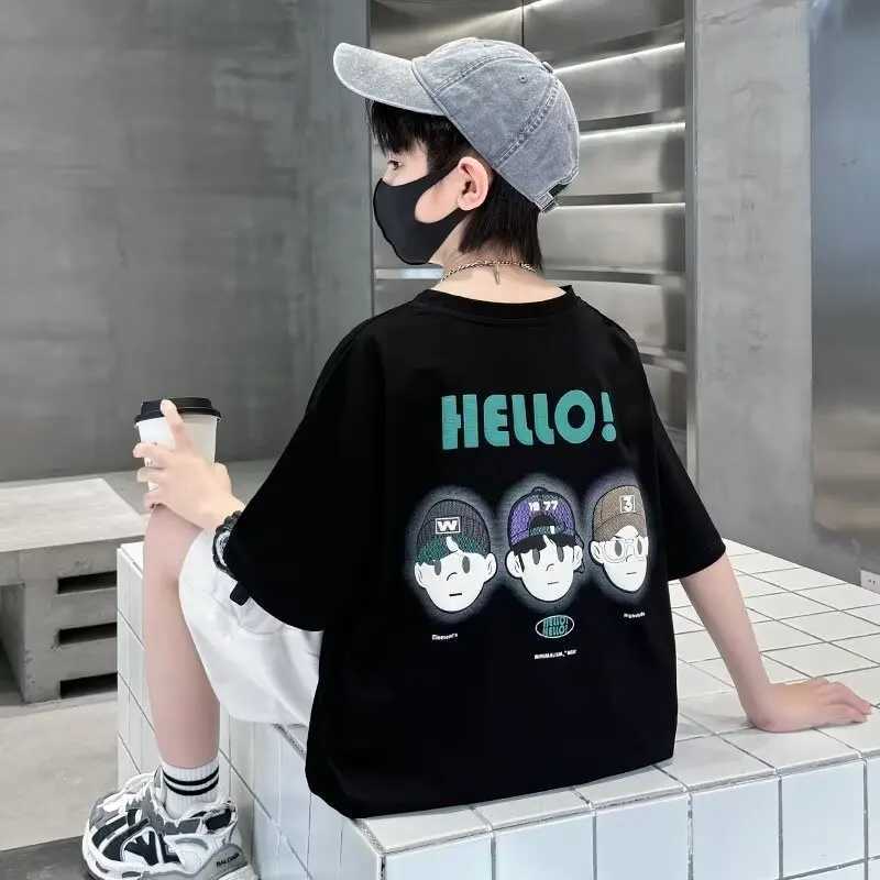 Fashionable summer childrens clothing for boys and girls American style cartoon cotton printed T-shirt childrens short sleeved top O-neck T-shirtT2503