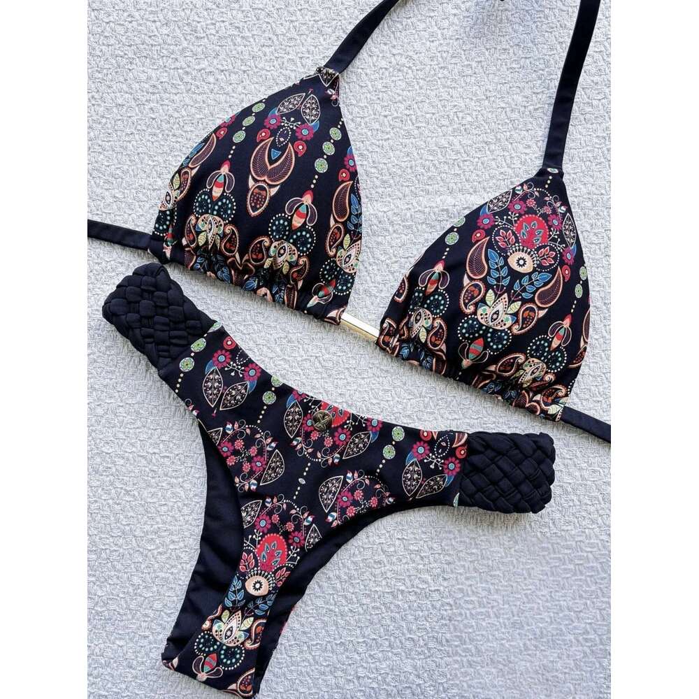 RUOTONSEPT Printed Liquor Mini String High Cut Bikini Woman Swimwear Women Swimwears Two-Piece Bikini Set Swimmer Swimwear