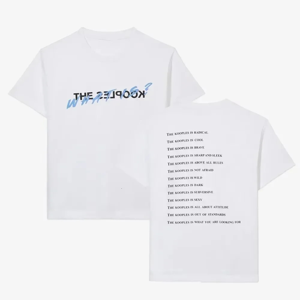 2025 Kooples Mens Tshirt Year Gift Top Clothing Printed Womens Y2K 250318