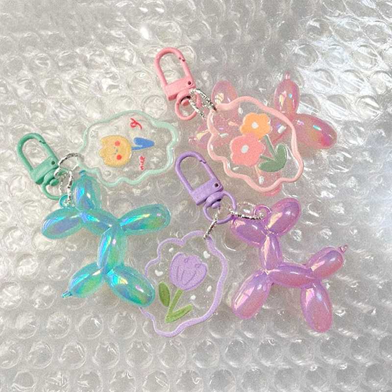 Cartoon Dog Keychain Sweet Fashion Candy Colorful Keychain Female Bag Pendant Cute Animal Phone Chain Keychain Jewelry GiftXJ250319