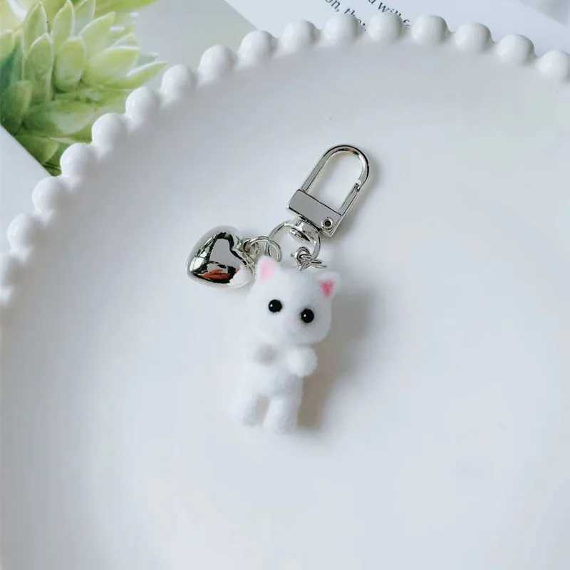 ZAKOL Cute Plush Cat Keychain 3D Love Phone Pendant Earphones Charm Packaging Decoration Car Key Ring Jewelry GiftXJ250319