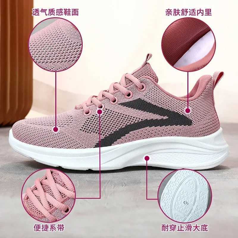 Running Shoes 2025 Spring New Foreign Trade Womens Shoes Hot Large Size Cross border Soft Bottom Casual Sports ShoesW250320