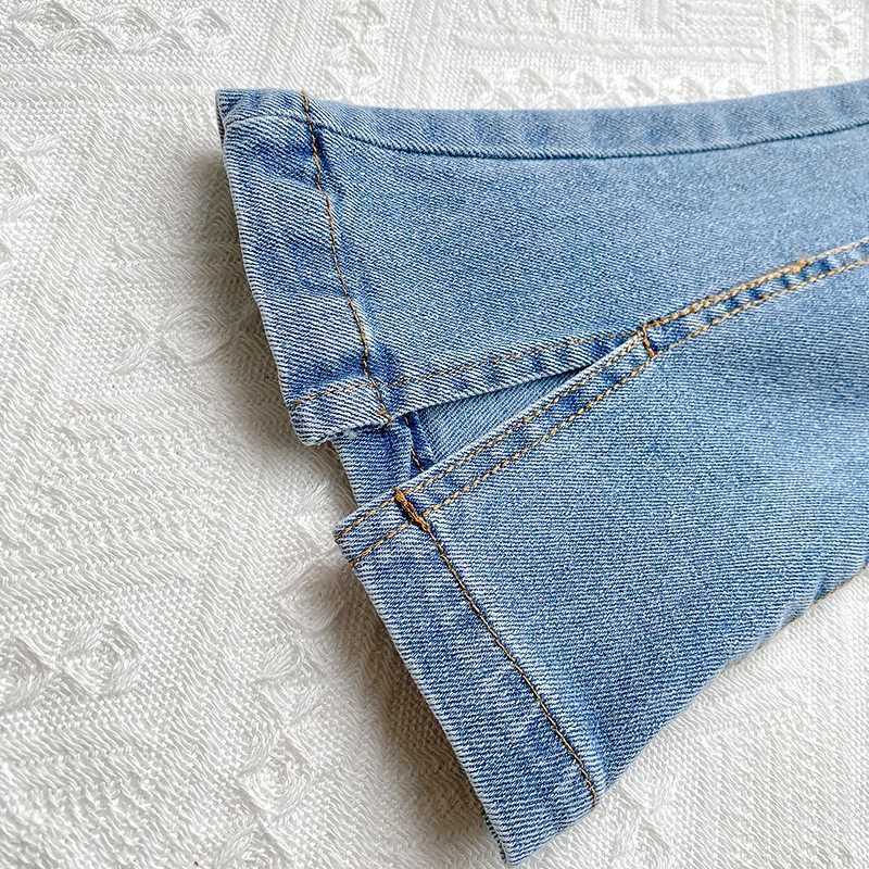 3-10 Year Old Girls Jeans 2024 New Childrens Fashion Korean Edition Denim Split Flare Pants Baby Solid Color Pants Casual PantsT2502320