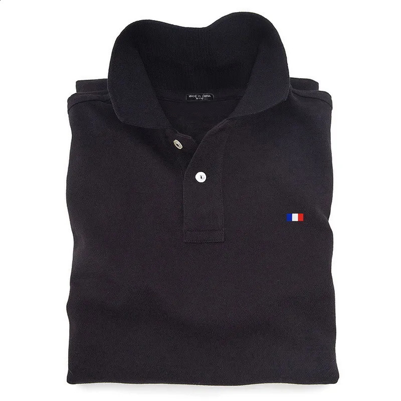 100% Cotton Mens Clothing Embroidered Polo Shirt Summer Business Casual Lapel Short Sleeve T-shirt Top S-5XL 250319