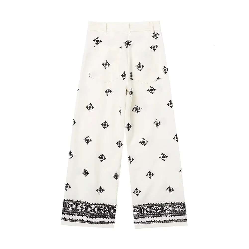 Tarf-Zar Slim Flat Embroidered En Button Elastic New Women's Fashion Pants
