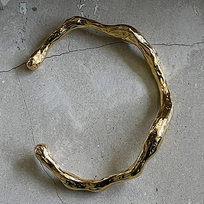 Foxanry Non-fading Gold Color Bracelets for Women Fashion Vintage Creative Irregular Geometric Handmade Party Wrist Jewelry 250320