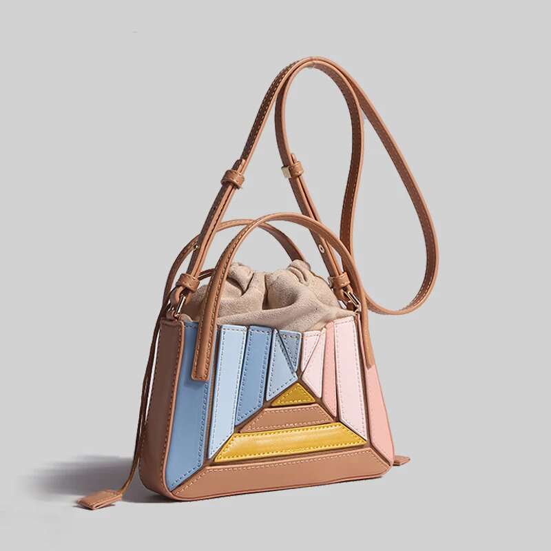 Fashion Sg Bags For Women Designer Handbags And Purses 2023 New In PU Splicing Contrasting Top Handle Crossbody Bag