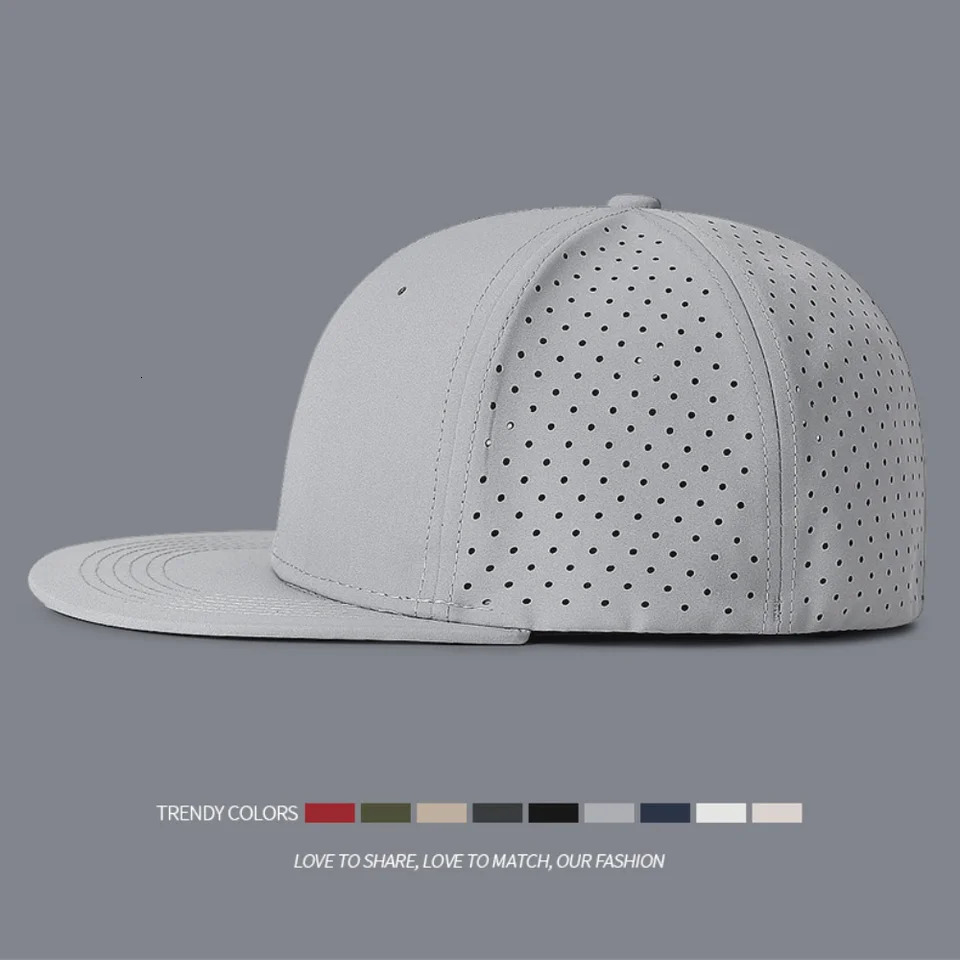 High Quality Full Closed Mens Spring Summer Baseball Cap Causal Solid Trucker Hat 6 Panels Breathable Flat Brim Stretchy Caps 250320