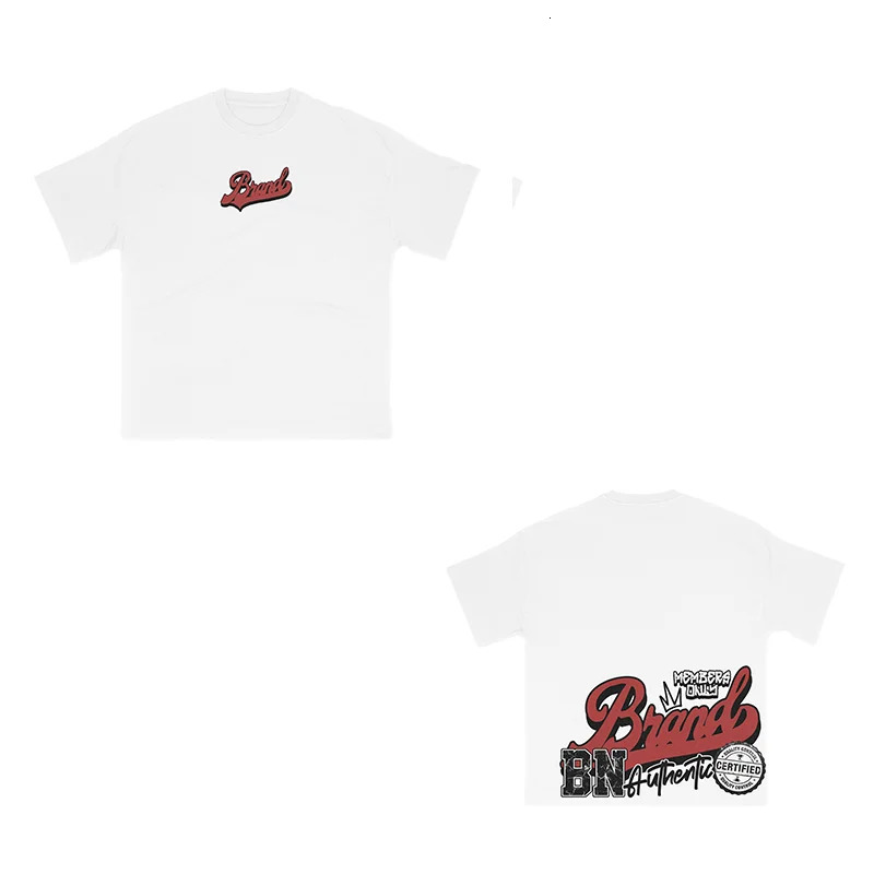 American retro Y2K 2025 crew collar cotton print oversized hiphop Tshirt mens highquality loose trend short sleeved womens INS 250318