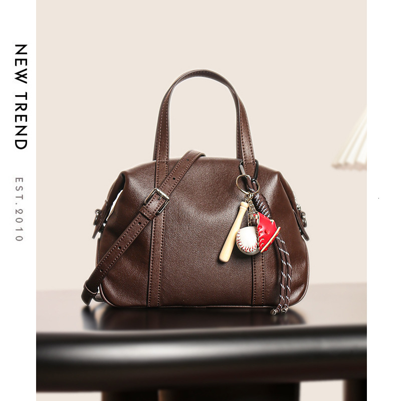 Women New Genuine Leather Women S Trendy Fashion Single Shoulder Tote Design Simple And Versatile Crossbody Bag Shoulder Bags