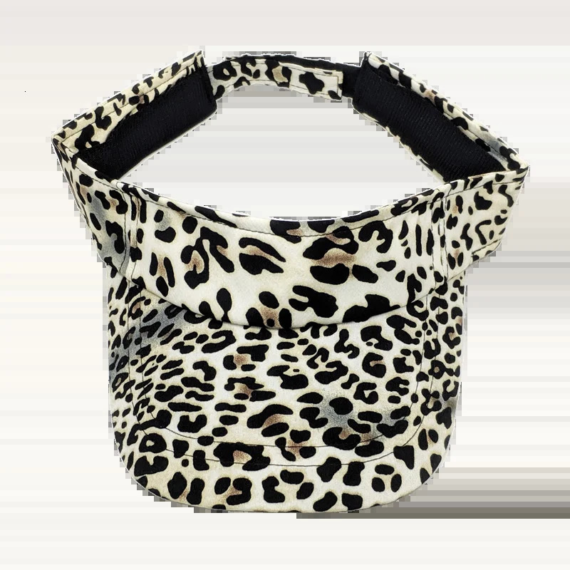 Daily Cap Fashion Summer Visor Hat Leopard Print Women Visor Cap Sun Protection for Ladies 250320