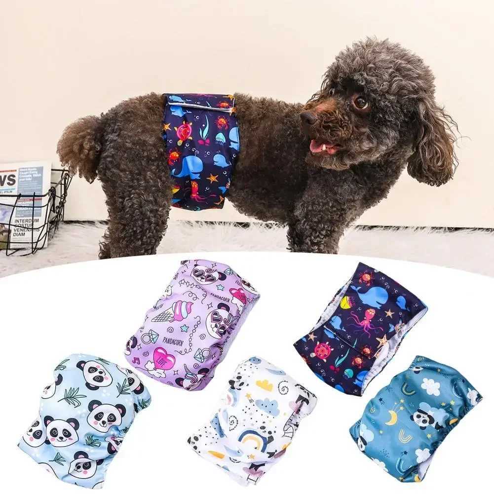 Adjustable Washable Pet Sanitary Pants Fastener Tape Absorbent Leak-Proof Male Dog Physiological Diaper Pet Shorts Dog Supplies Y250320