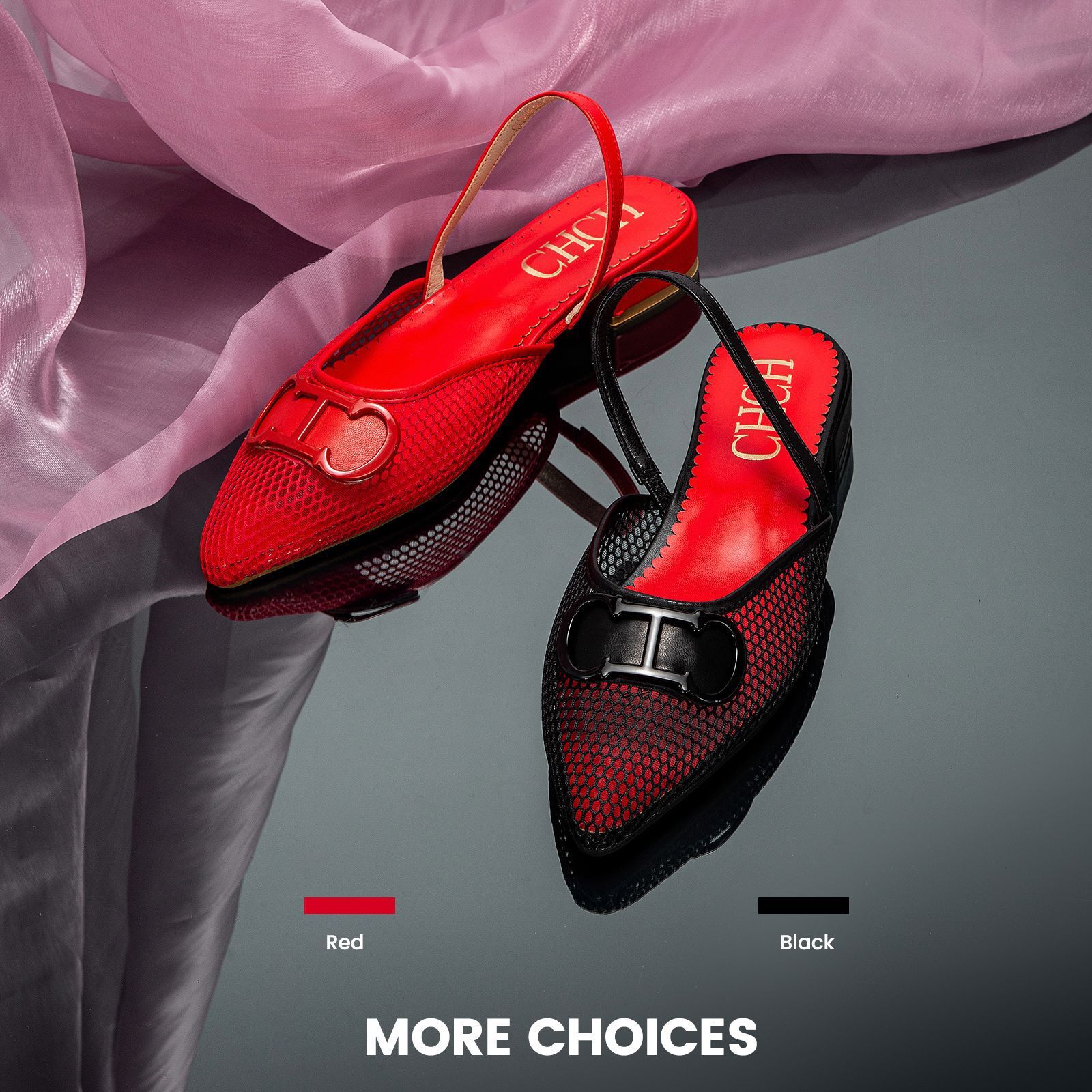 Designer CHCH Trendy Fashionable Women's With Hollowed Out Letter Design Flat Shoes, Elegant And Versatile Casual Single Shoes