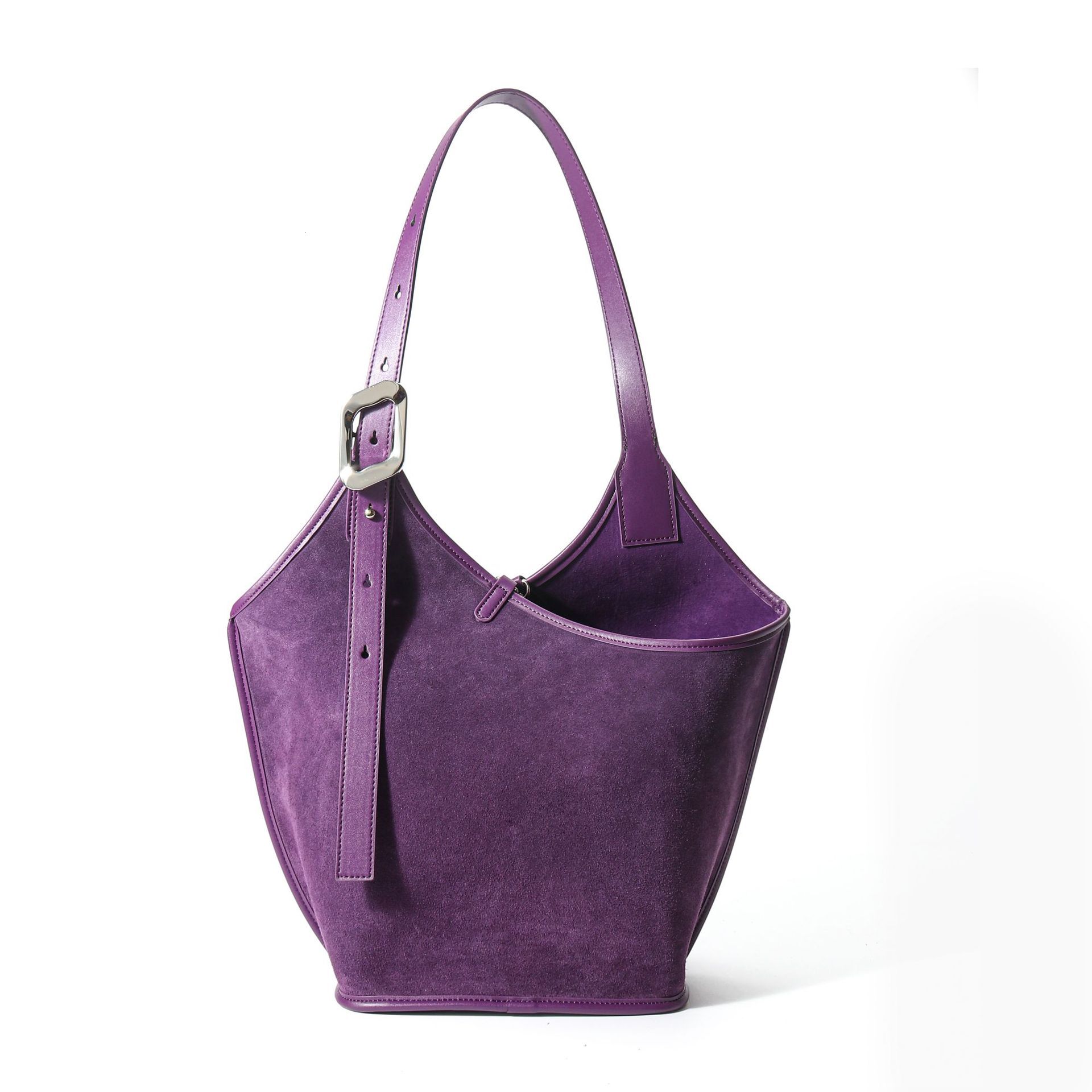 Bag Korean Lazy Style Niche Genuine Leather Women S Large Capacity Fashionable Shoulder Versatile Bucket Tote Bag Shoulder Bags