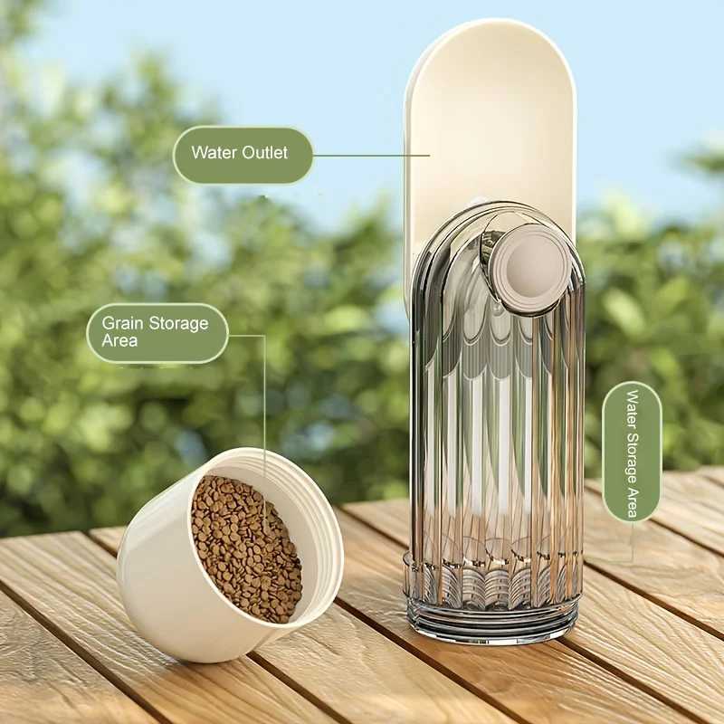 2-in-1 portable pet water dispenser dog water dispenser water bottle dog travel water bowl outdoor pet water dispenser Y250319