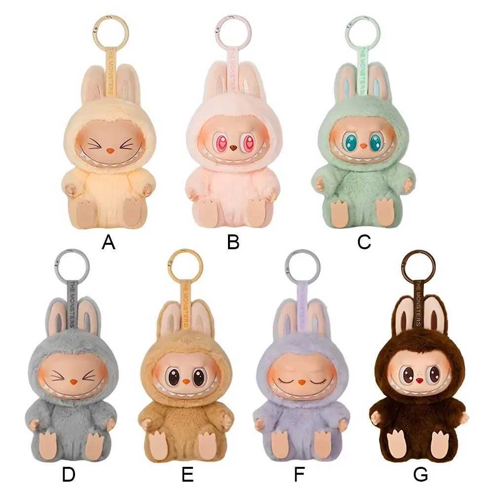 Hot selling anime character Labubu has a seat series vinyl pendant doll model toy cute monster replicated keychain toy birthday giftXJ250319