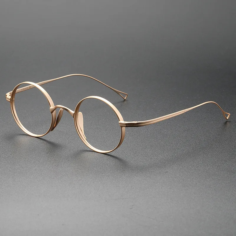 FIRADA Fashion Small Size Eyeglasses Retro Pure Round Eyewear Comfortable Prescription Glasses Frame Men Women S10518-C 250228