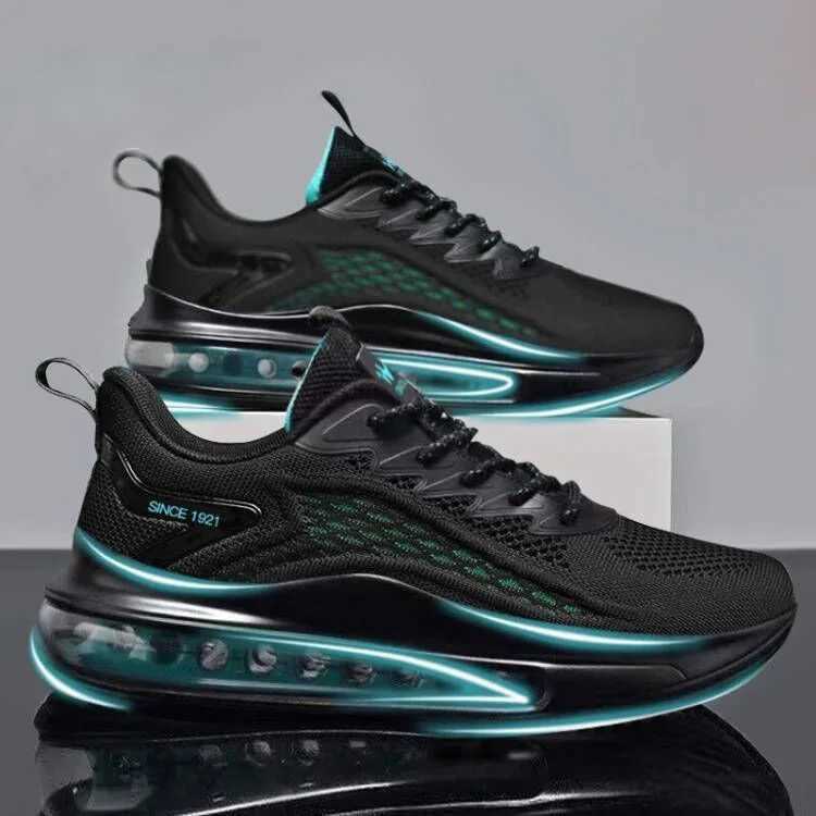 Mens running shoes mesh breathable fashionable outdoor sports walking shoes flat casual tennis shoesW250320
