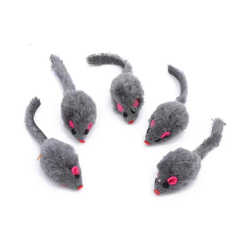 10 plush simulation mice interactive cat pets teasing toy supplies cats playing with toys 250320
