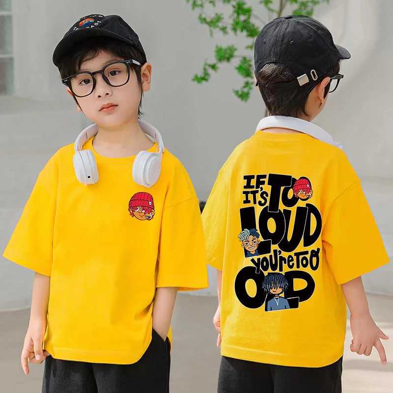 2024 Spring Summer Kids Clothes Streetwear Fashion Cartoon Print T Shirt 100%Cotton Tops Tees Children Short Sleeve Boys ClothesT250320