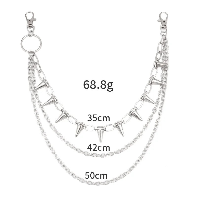 Hip Hop Punk Rock Metal Pants Waist Chain Men Women Key Chain Trousers Chain Wallet Keychain Jeans Unisex Hip-hop Jewelry Gift 250320