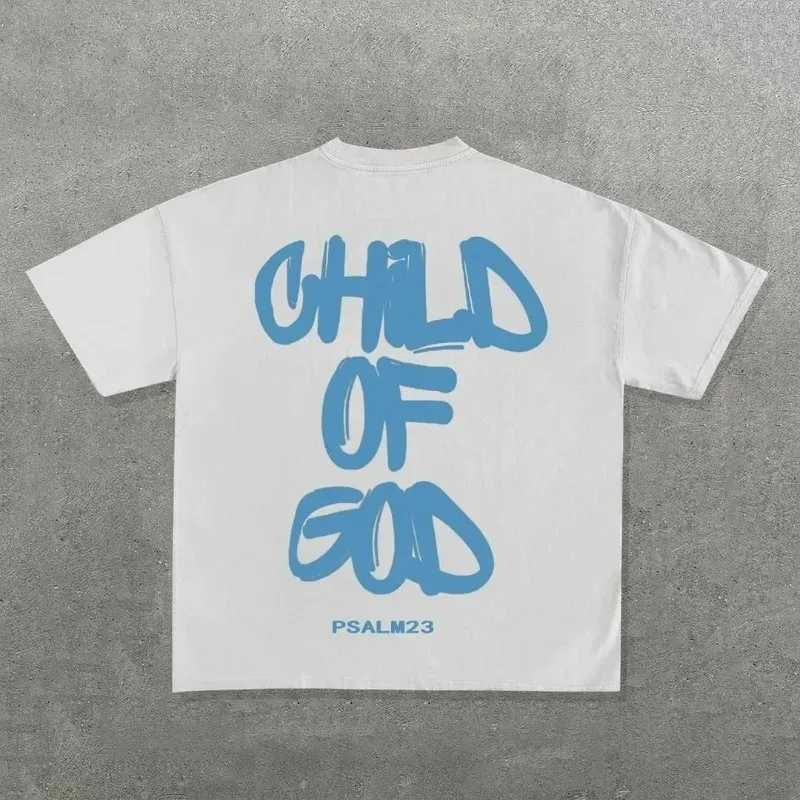 European and American Harajuku hip-hop retro letter printing oversized short sleeved top for mens Y2k summer streetwear for womenT250320