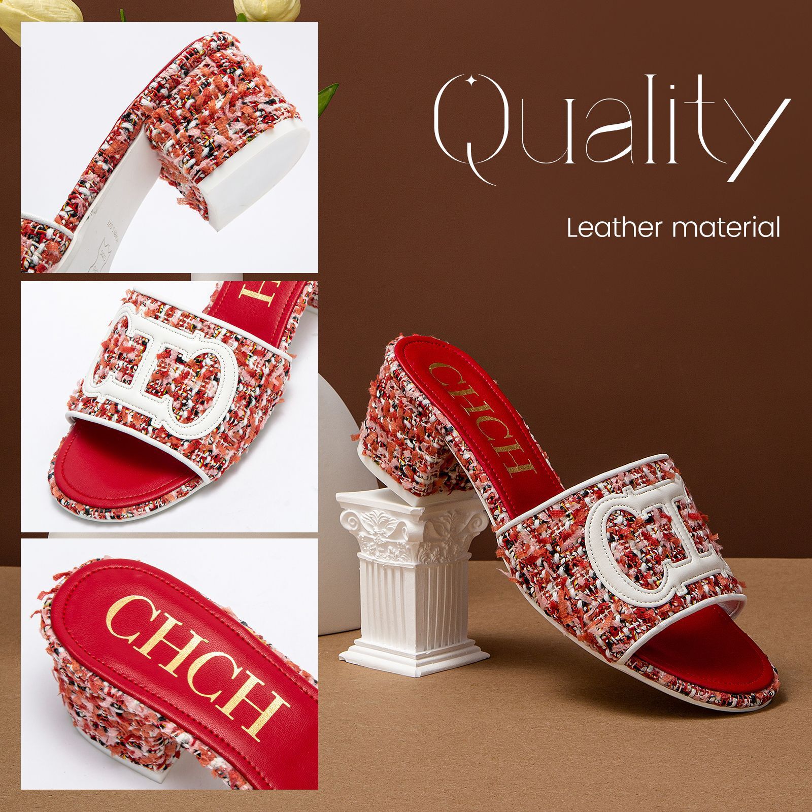 Designer CHCH Xiaoxiangfeng For Women's Outdoor Wear In Summer 2024 New Low Beach Vacation Versatile Thick Heel Cool Slippers